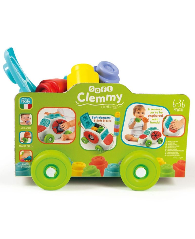 Baby Clemmy Baby Soft Clemmy - Sensory Car - 8 Pieces