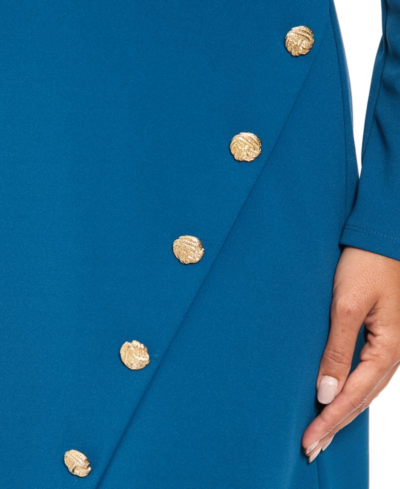 Women's Crewneck Long-Sleeve A-Line Dress