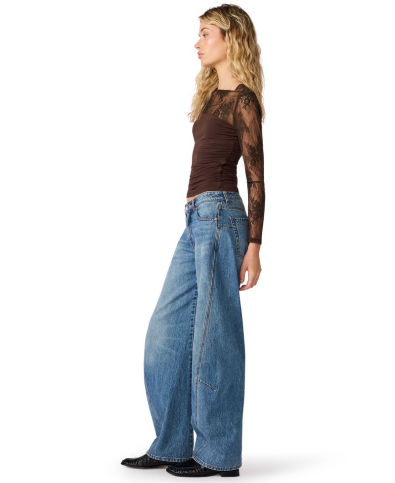 Women's Reese Long-Sleeve Ruched Knit Top