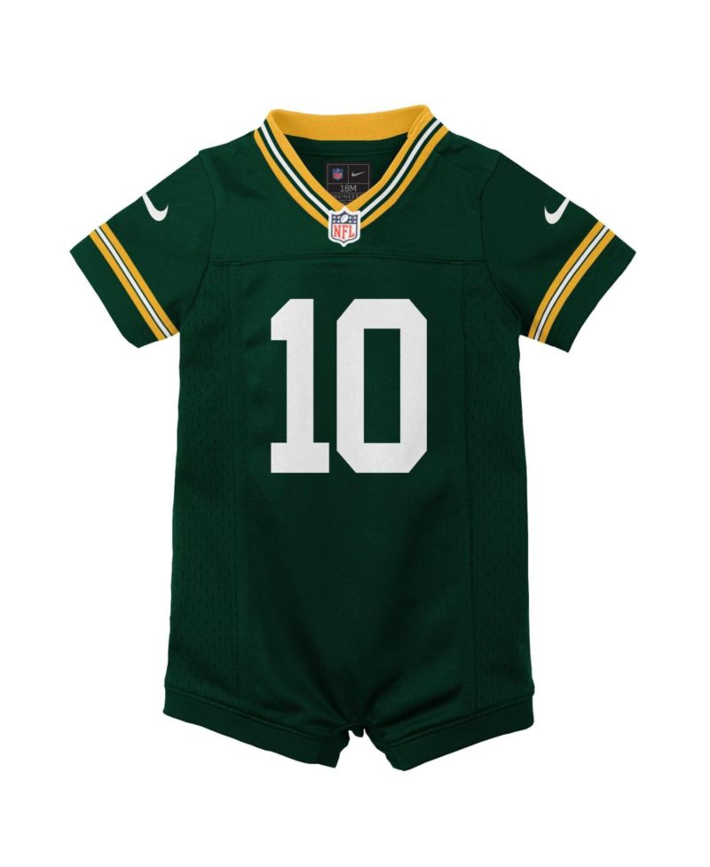 Baby Boys and Girls Jordan Love Green Bay Packers Game Romper Jersey