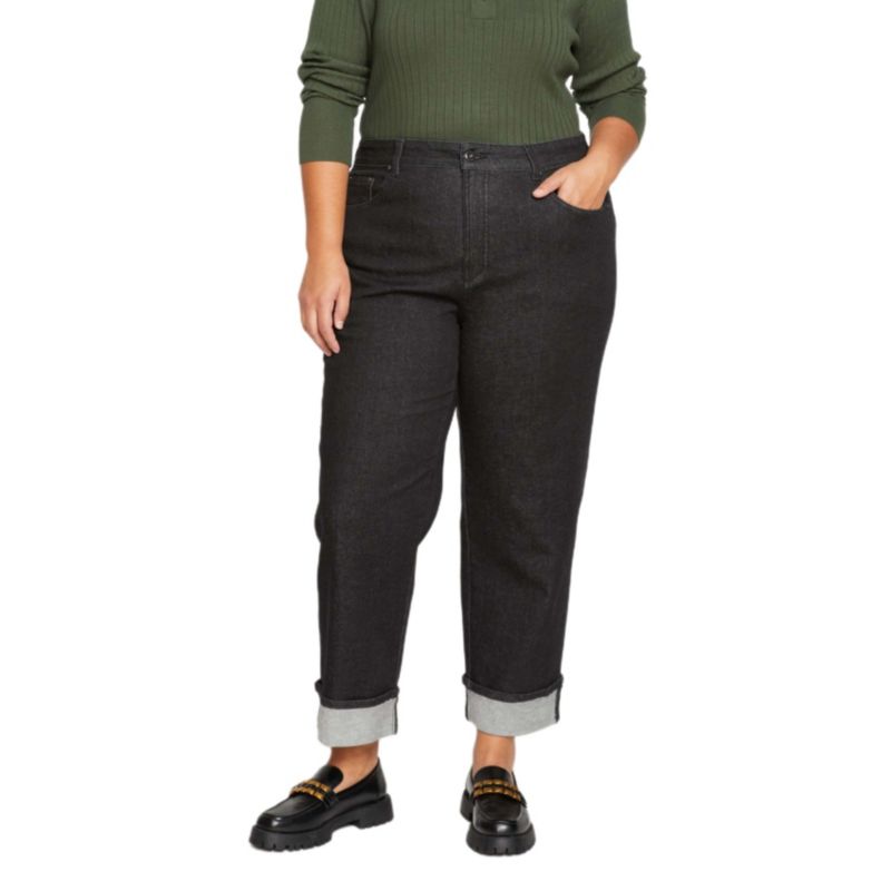 Women's Stevie High-Rise Cuffed Straight-Leg Jeans