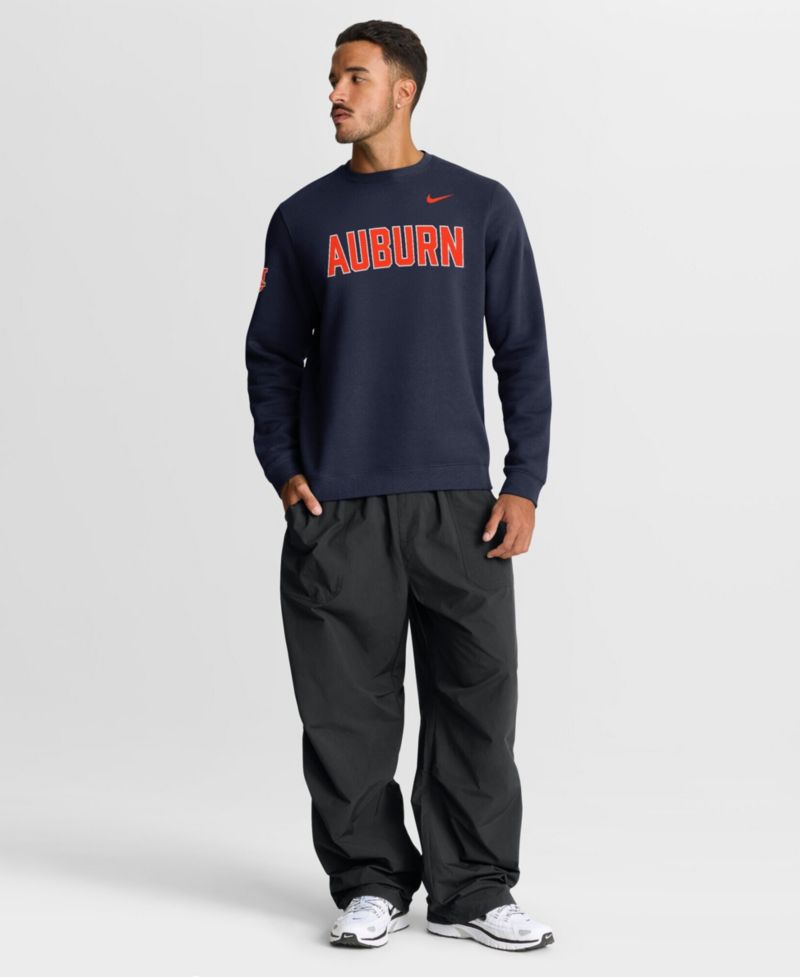 Men's Navy Auburn Tigers 2026 Sideline Club Sweatshirt
