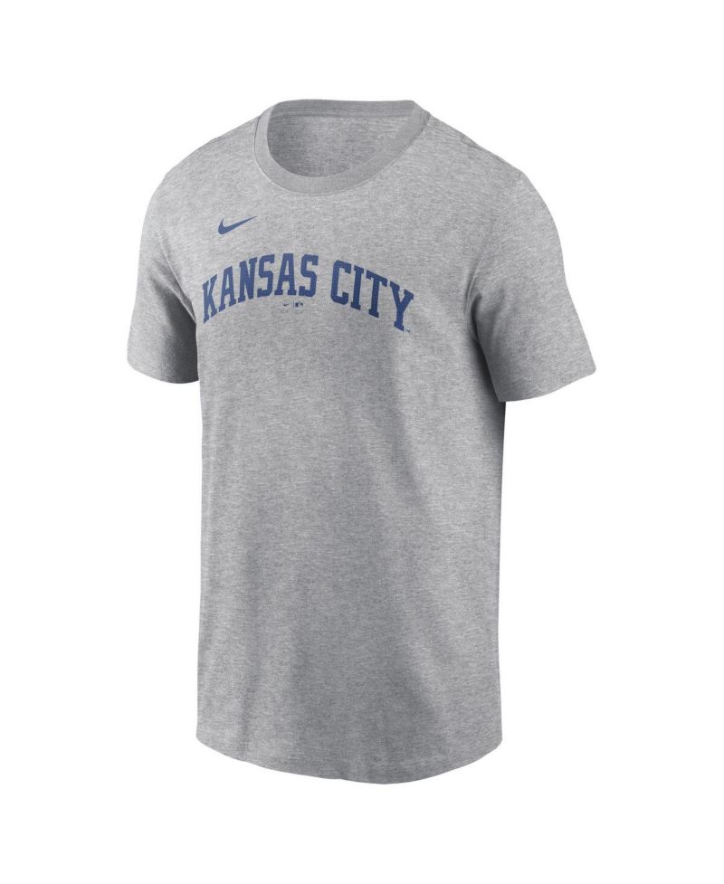Men's Bobby Witt Jr. Gray Kansas City Royals Fuse Name & Number T-Shirt