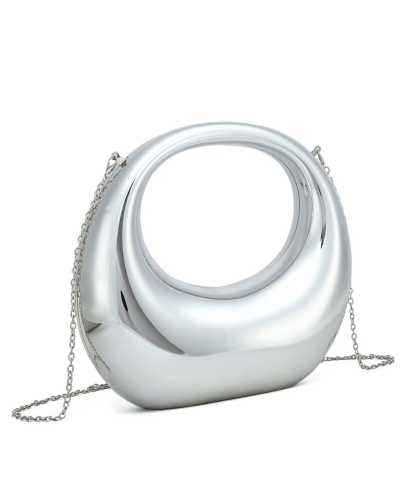 Amour Crescent Metallic Clutch