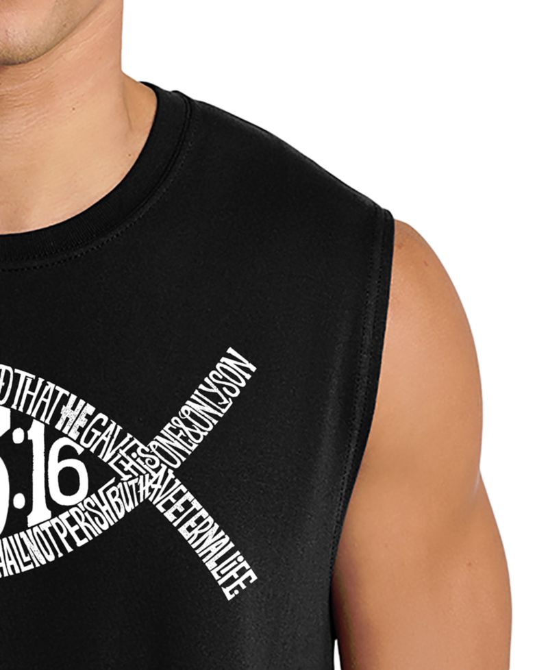 Men's John 3:16 Cross Design Tank Top