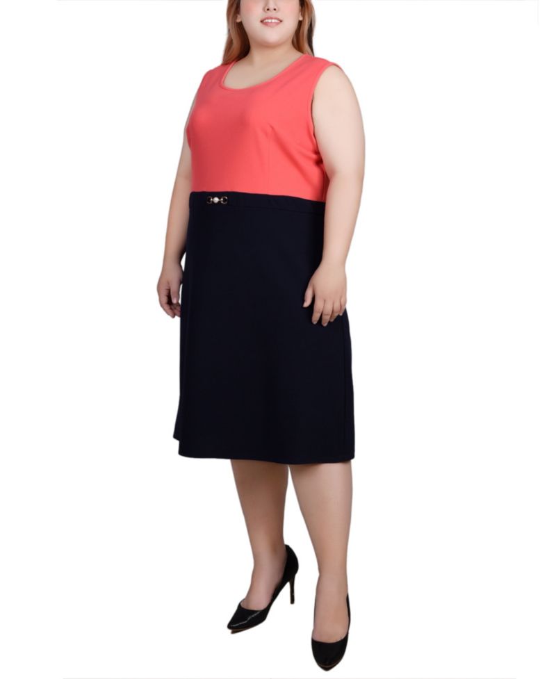 Plus Size 3/4 Sleeve Dress, 2 Piece Set
