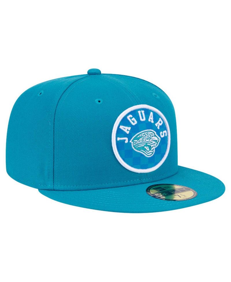 Men's Teal Jacksonville Jaguars Checkered 59FIFTY Fitted Hat