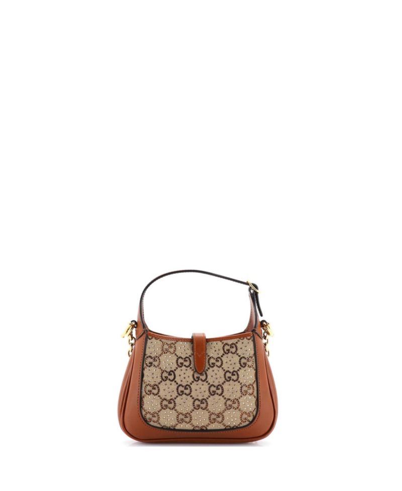 Mini Jackie 1961 Chain Hobo Crystal Embellished GG Canvas