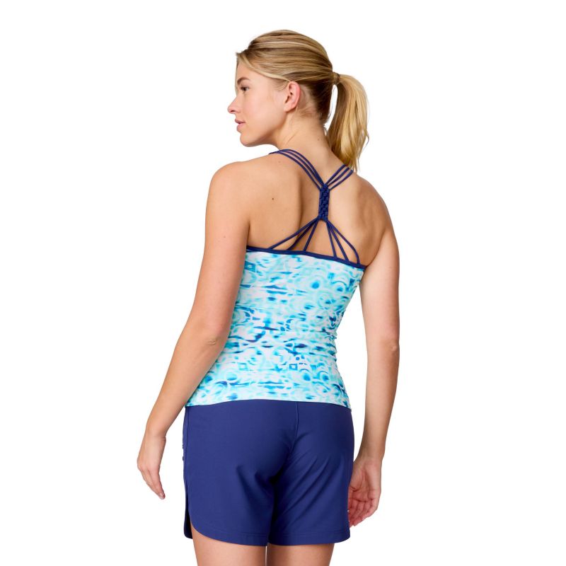 Women's Macrame Back Tankini Top