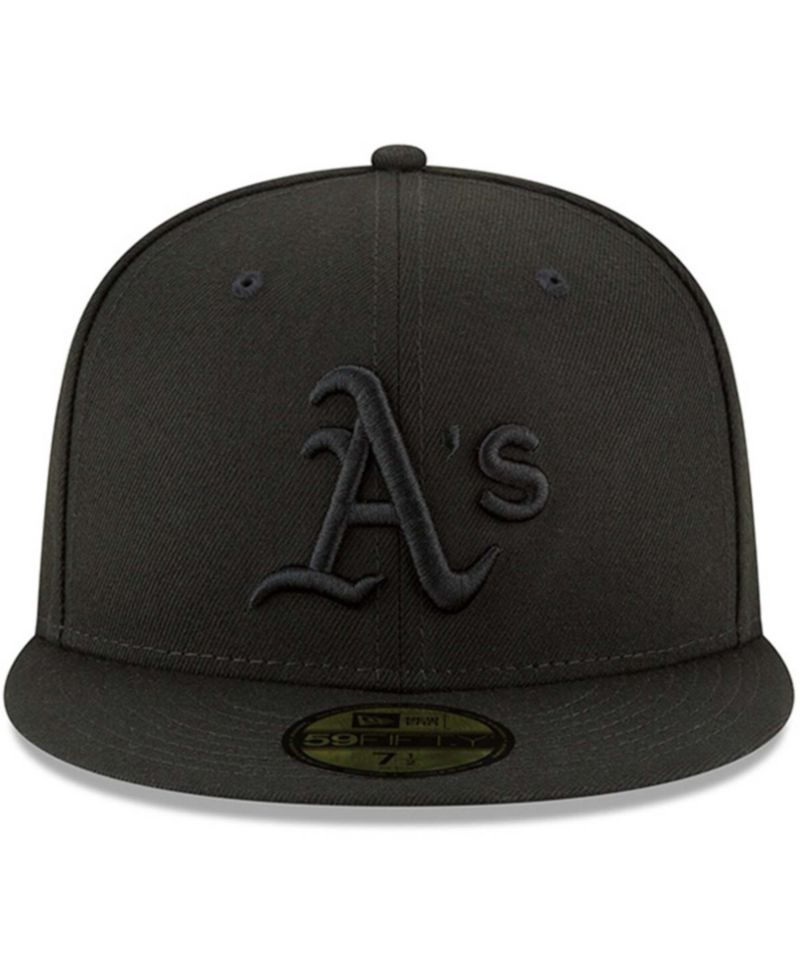 Men's Black Oakland Athletics Primary Logo Basic 59FIFTY Fitted Hat