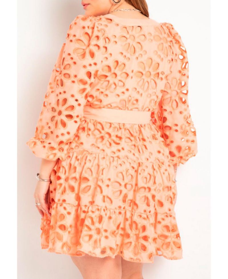 Women's Tiered Eyelet Mini Dress