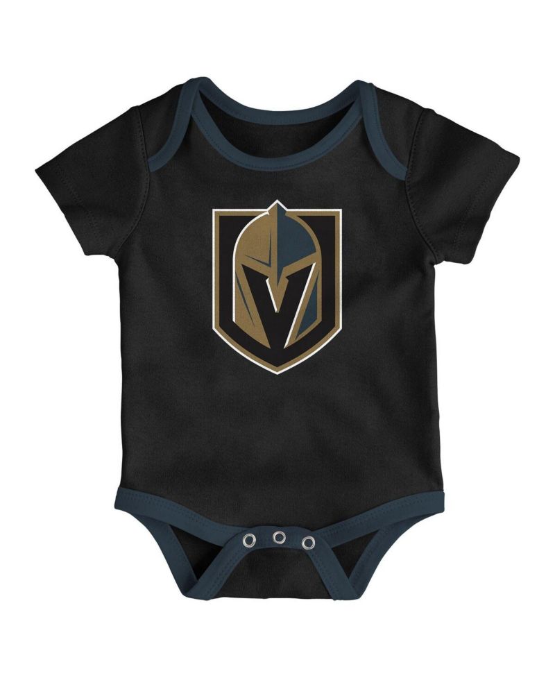 Baby Boys and Girls 3-Pack Vegas Golden Knights Loyal Buddies Bodysuit Set
