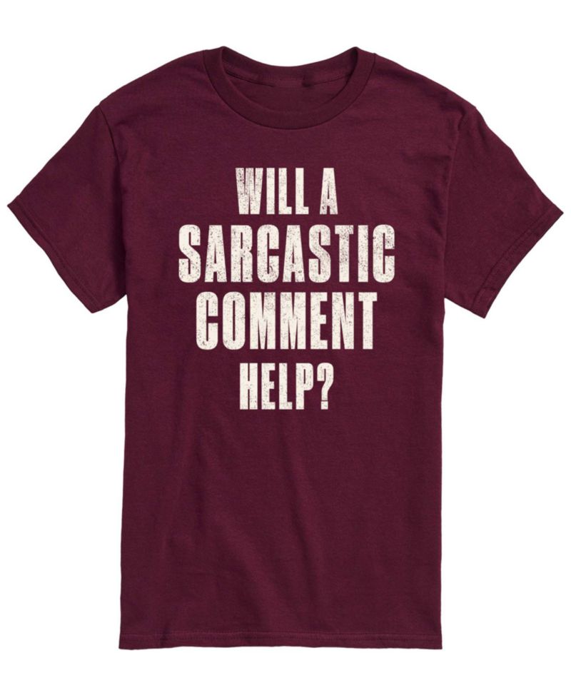 Men's Sarcastic Comment Help Short-Sleeve Graphic T-Shirt