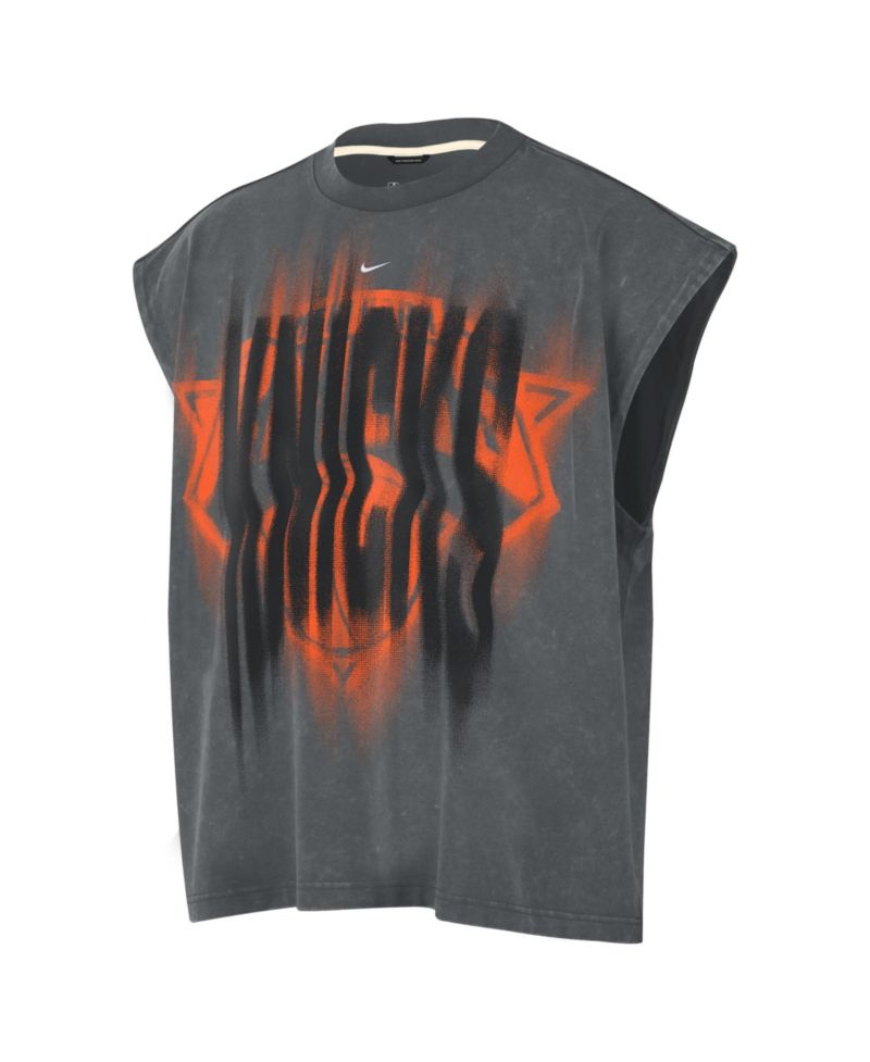 Men's Charcoal New York Knicks 2026 Standard Issue Pre-Game Sleeveless Top