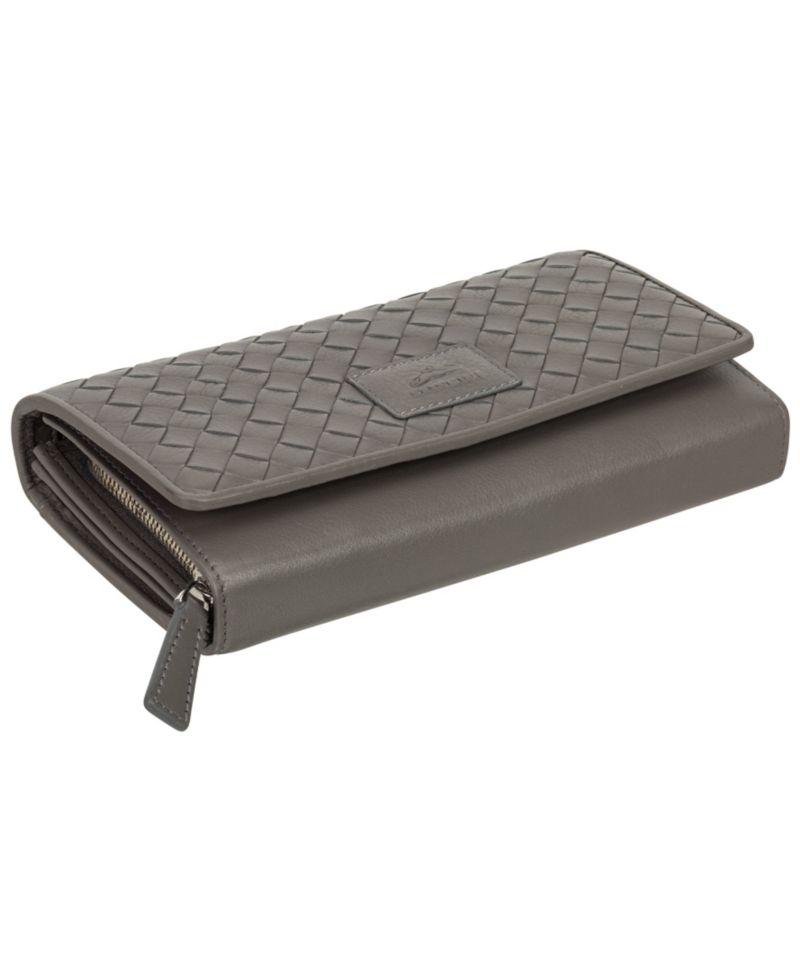 Women's Basket Weave Collection RFID Secure Clutch Wallet