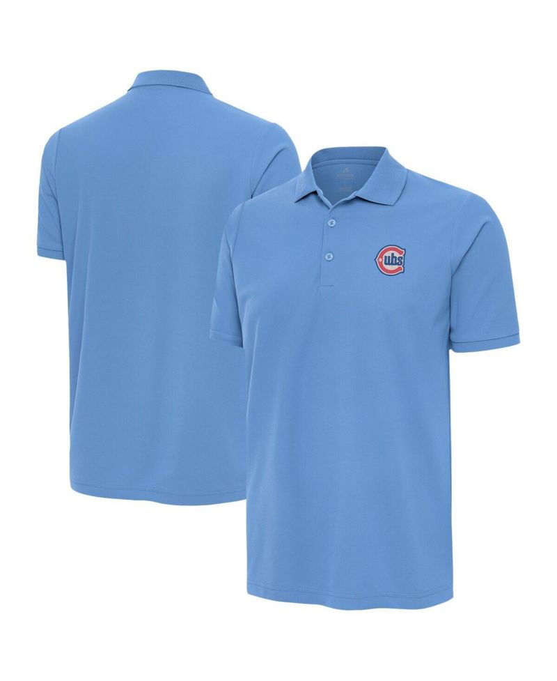 Men's Powder Blue Chicago Cubs Alternate Logo Legacy Pique Polo Shirt
