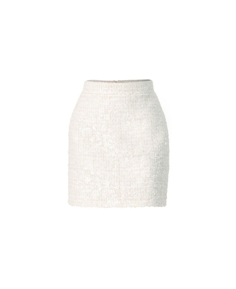 Women's Boucle Mini Skirt With Sequin Details