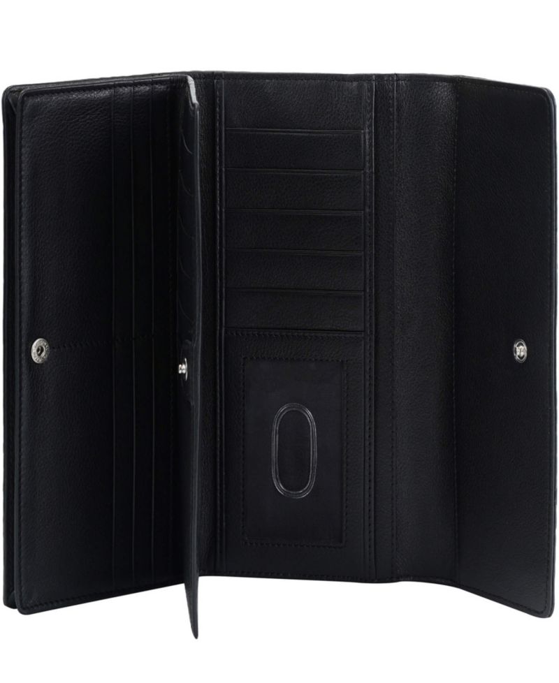 Women's Croco2 RFID Secure Quad Fold Wallet