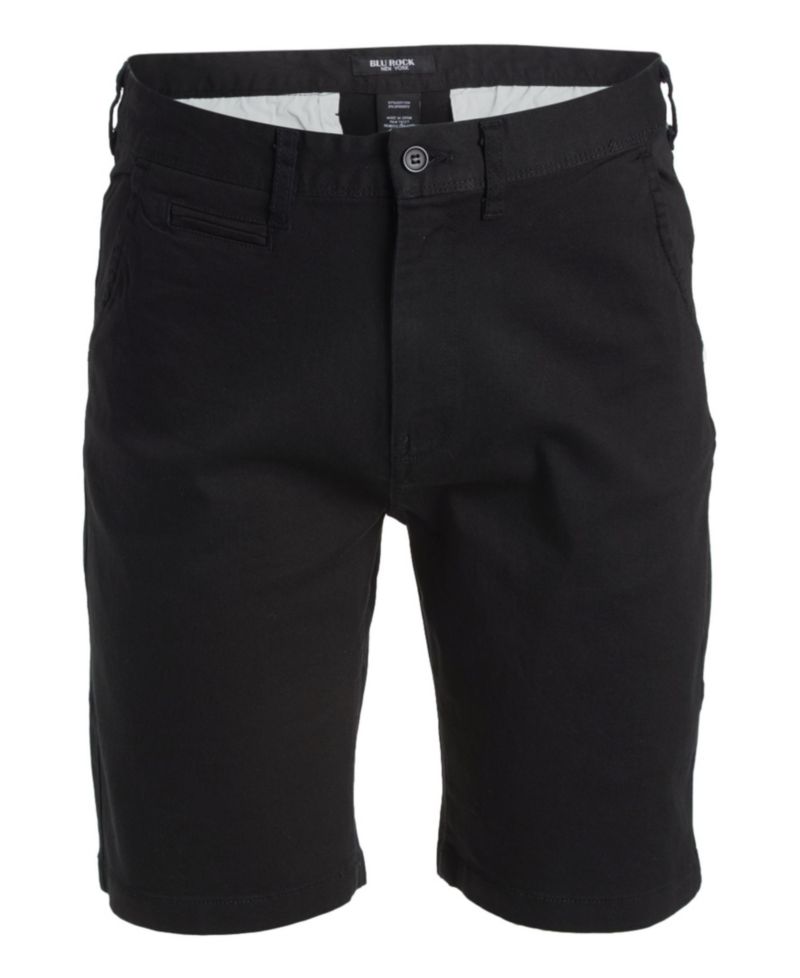 Men's 5-Pocket Flat-Front Slim-Fit Stretch Chino Shorts