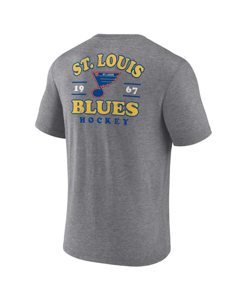 Men's Heather Gray St. Louis Blues Winger Tri-Blend T-Shirt