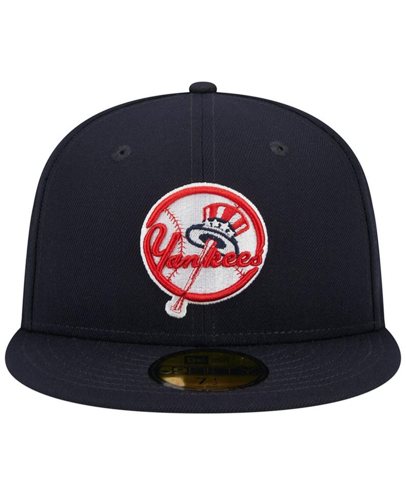 Men's Navy New York Yankees Primary Logo 2000 World Series Team Color 59FIFTY Fitted Hat