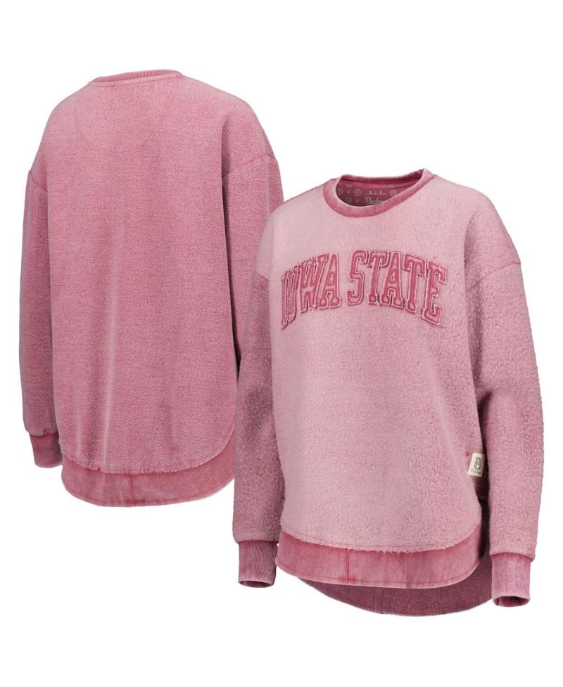 Women's Cardinal Iowa State Cyclones Ponchoville Pullover Sweatshirt