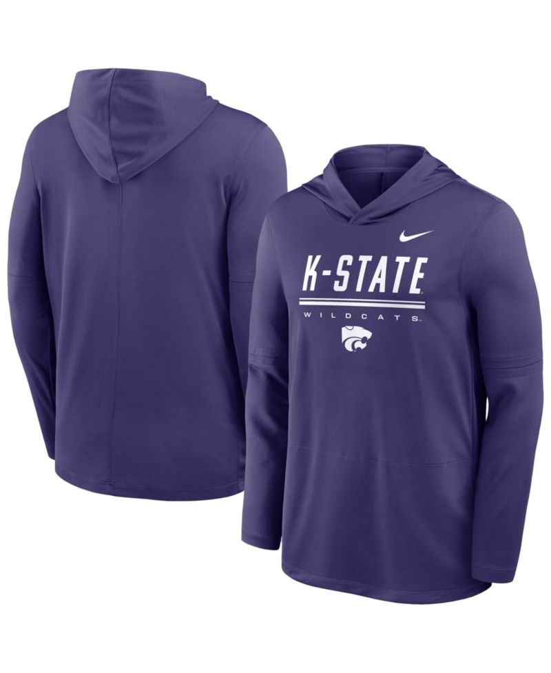 Men's Purple Kansas State Wildcats 2026 Sideline Dri-FIT Lightweight Hooded Top