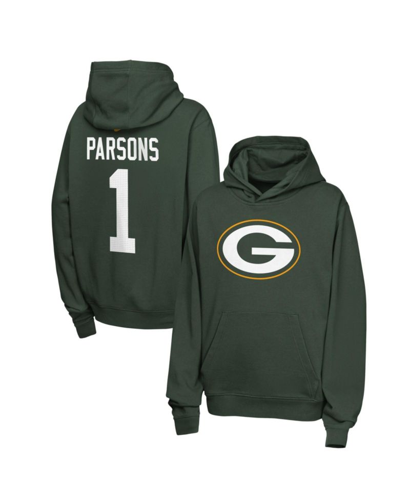 Big Boys and Girls Micah Parsons Green Bay Packers Name & Number Club Fleece Hoodie