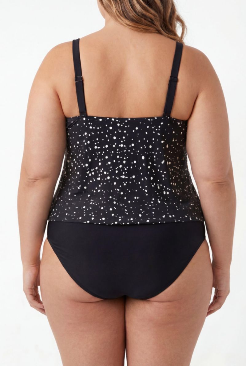 Women's Loop Strap Blouson Tankini Top