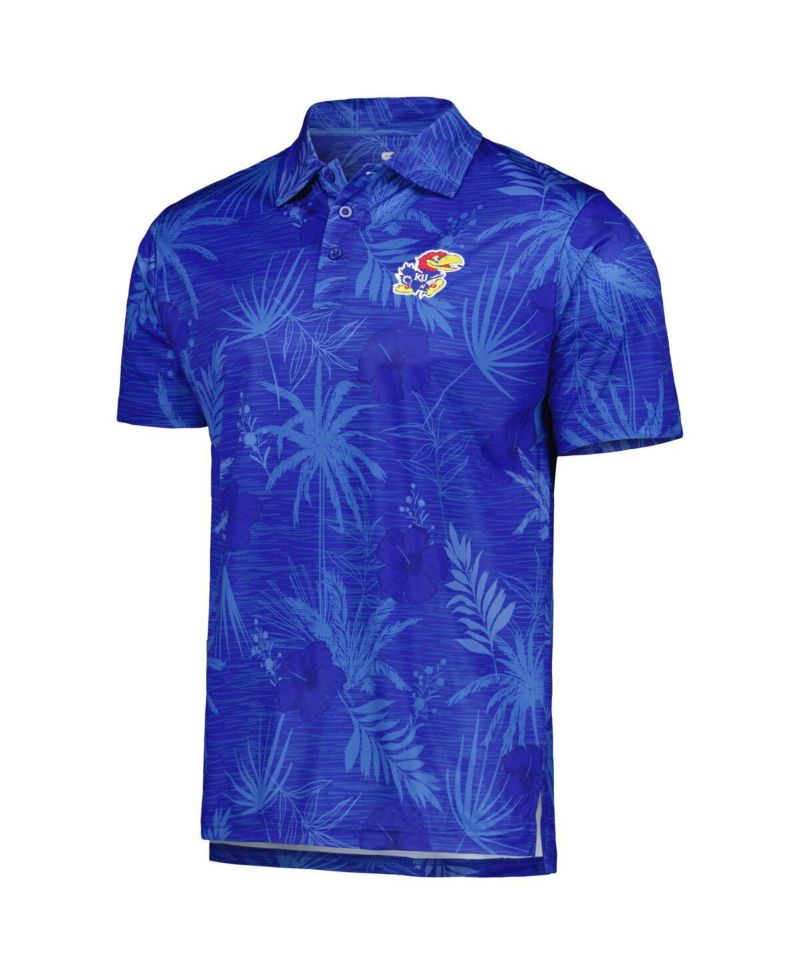 Men's Royal Kansas Jayhawks Palms Team Polo Shirt