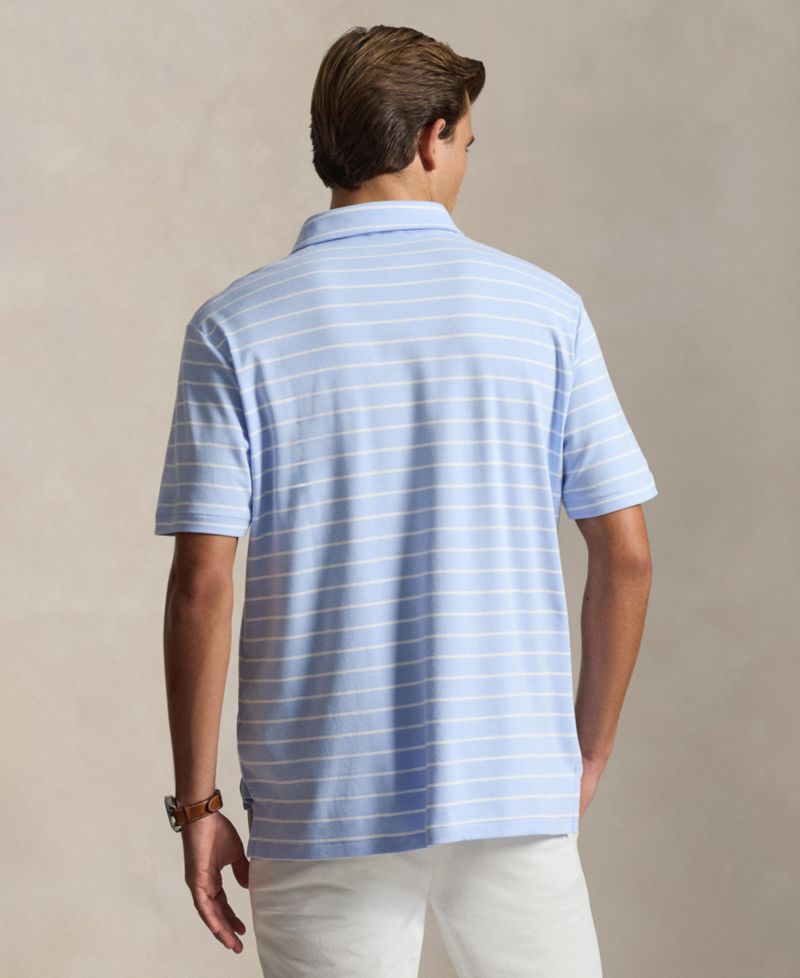Classic Striped Soft Cotton Polo Shirt