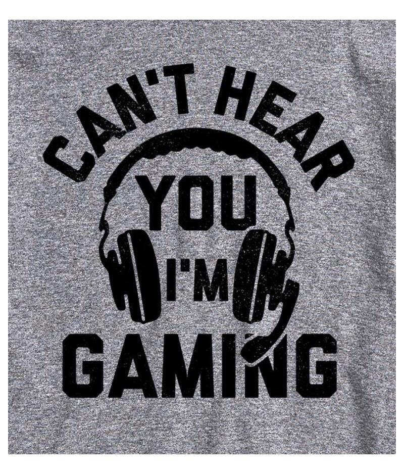Hybrid Apparel Can't Hear You Gaming Men's Short Sleeve Tee