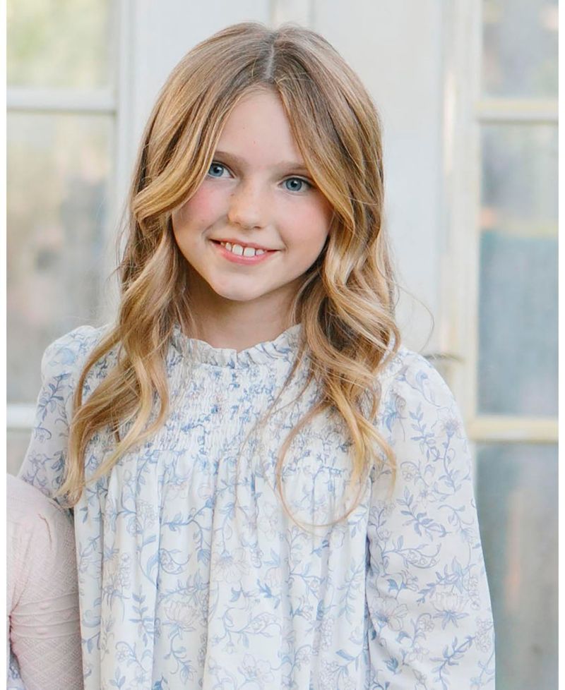 Baby Girls Hope and Henry Organic Long Sleeve Ruffle Neck Smocked Yoke Dress