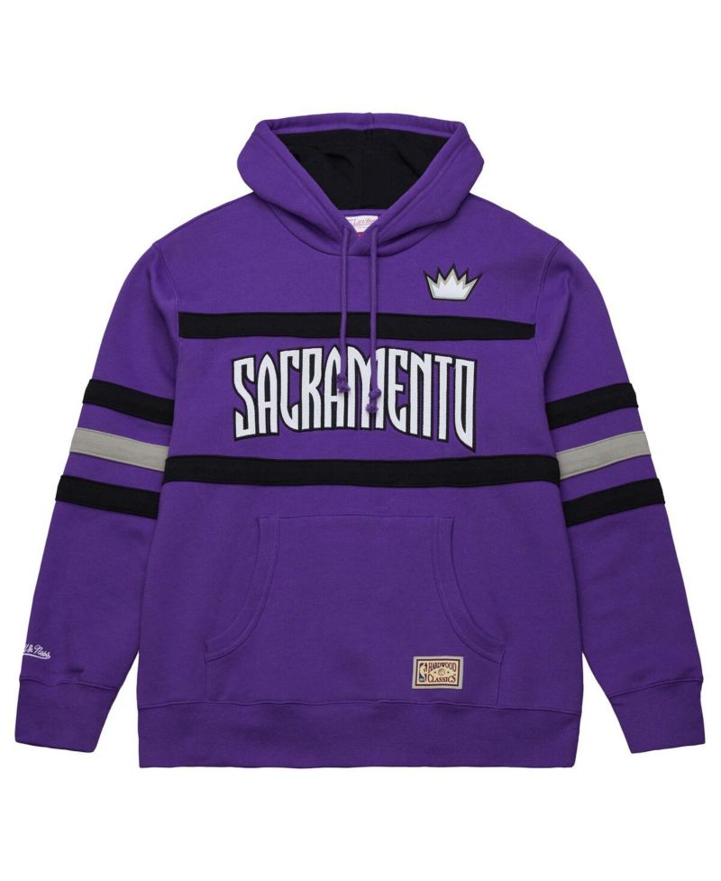 Men's Purple Sacramento Kings Hardwood Classics Nights Head Coach Pullover Hoodie