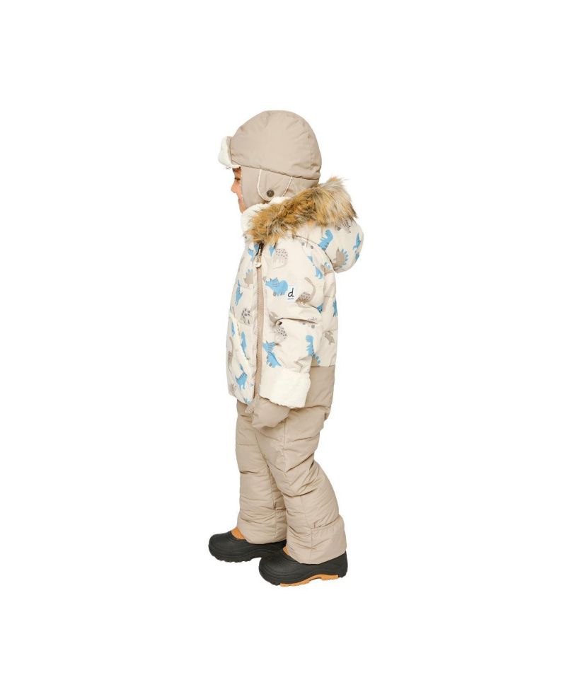 Baby Boys ( 1M to 24 M ) Snug One Piece Snowsuit Adapted for Car Seats Dinosaur Print