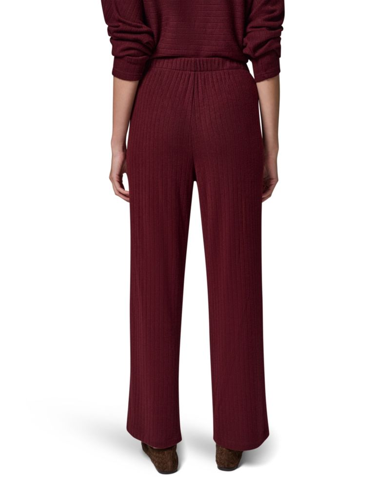 Women's Brushed-Rib High-Waist Wide-Leg Pants