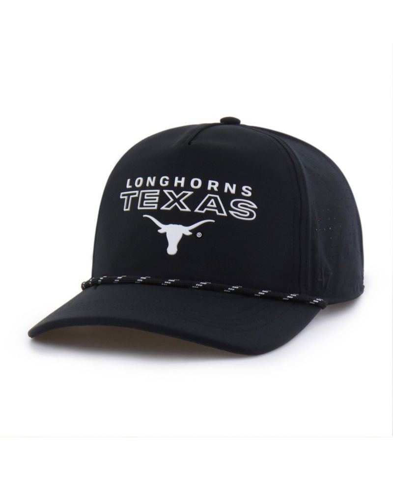 Men's '47 Black Texas Longhorns Forward Vent Hitch Rope Adjustable Hat
