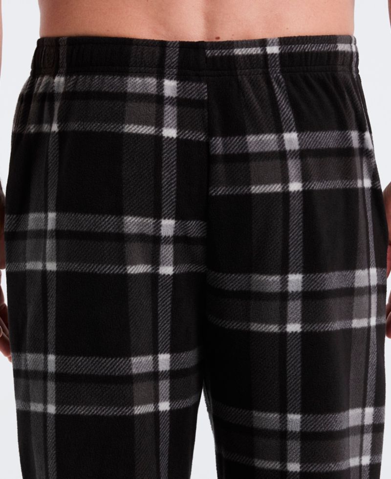 Men's Fleece Buffalo Plaid Print Sleep Pants