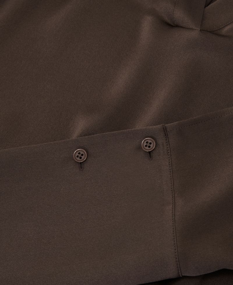 Women's Marina Silk Open-Collar Blouse