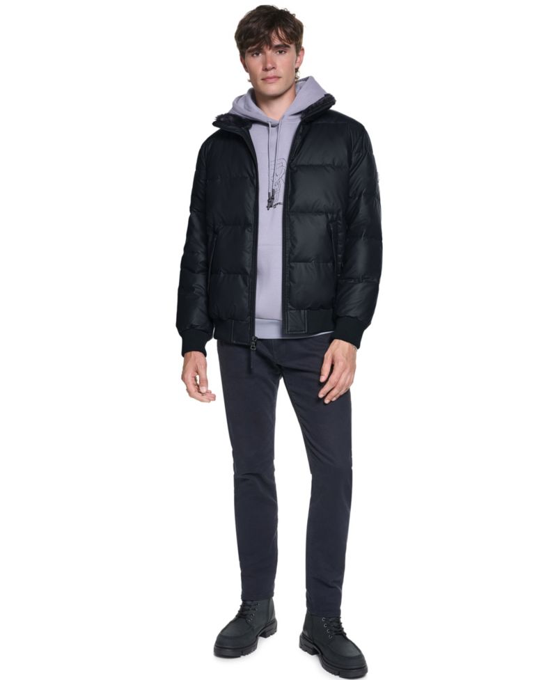 Men's Bomber Jacket with Sherpa Collar