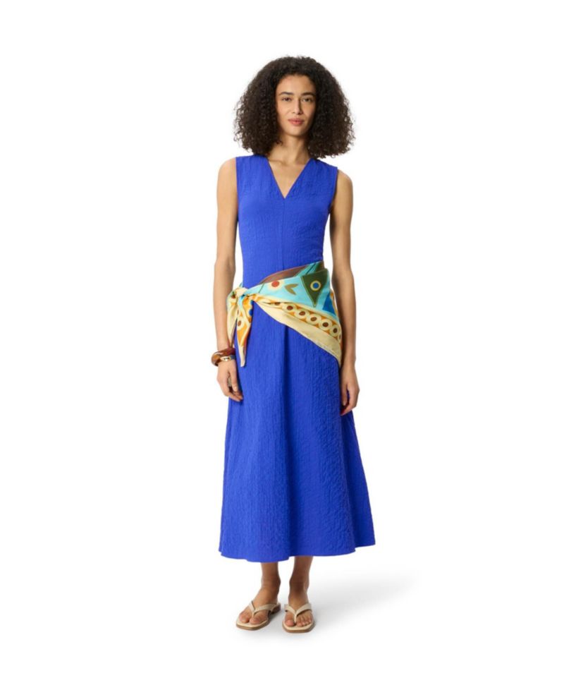 Women's V-Neck Sleeveless Midi Dress
