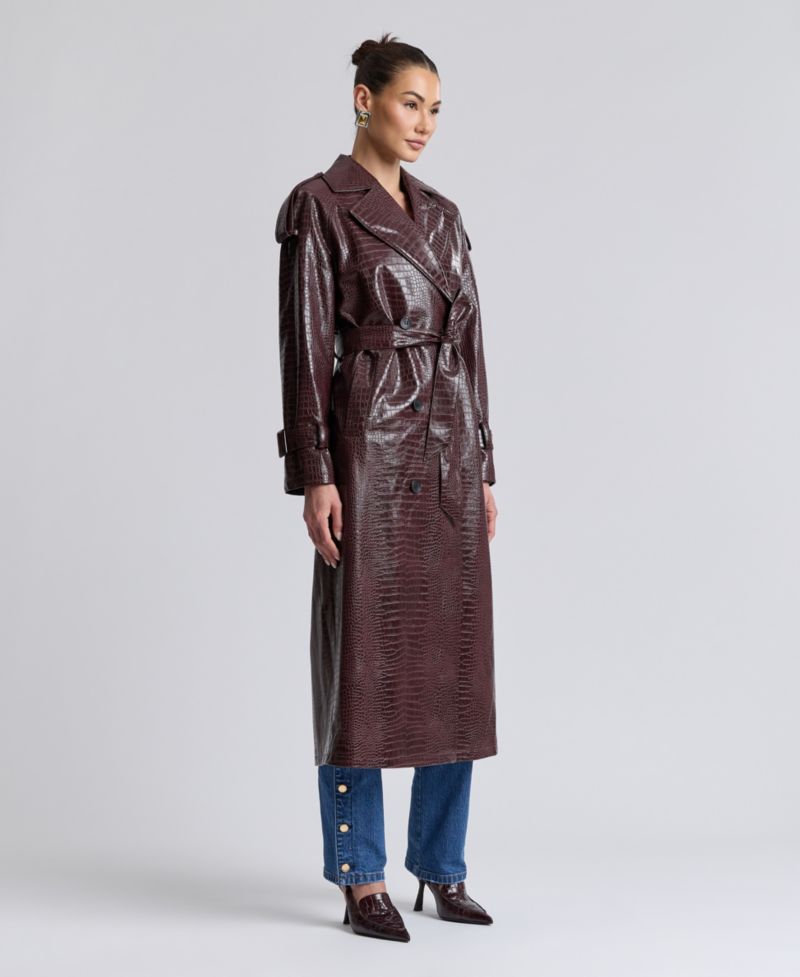 Women's Maxi Double-Breasted Trench Coat