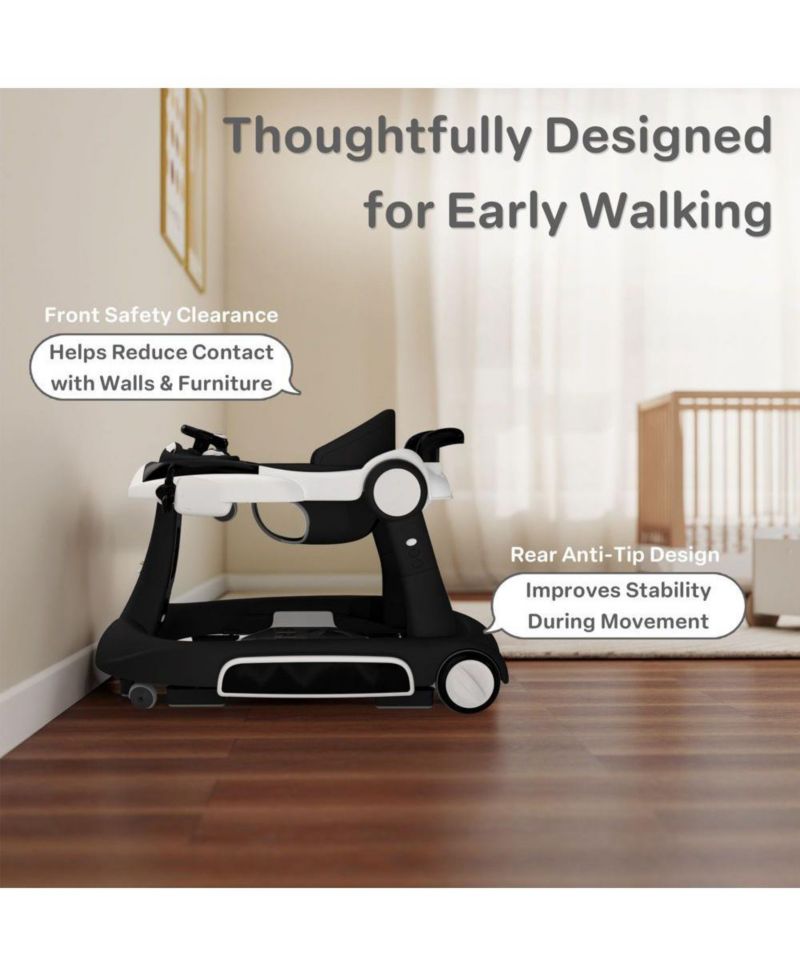 Convertible Baby Activity Walker with Adjustable Height, Foldable Design and Interactive Play Features