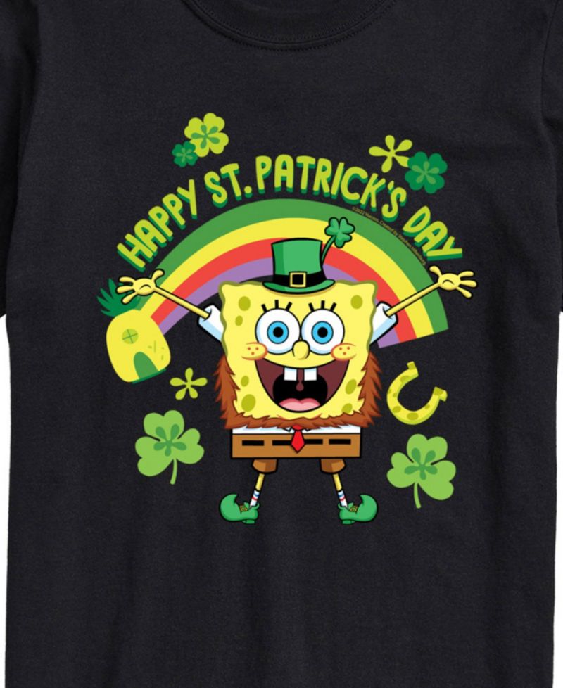 Men's SpongeBob SquarePants St Patrick's Day Short Sleeve T-Shirt