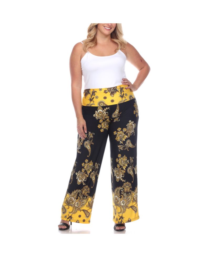 Plus Size Floral Paisley Printed Palazzo Pants