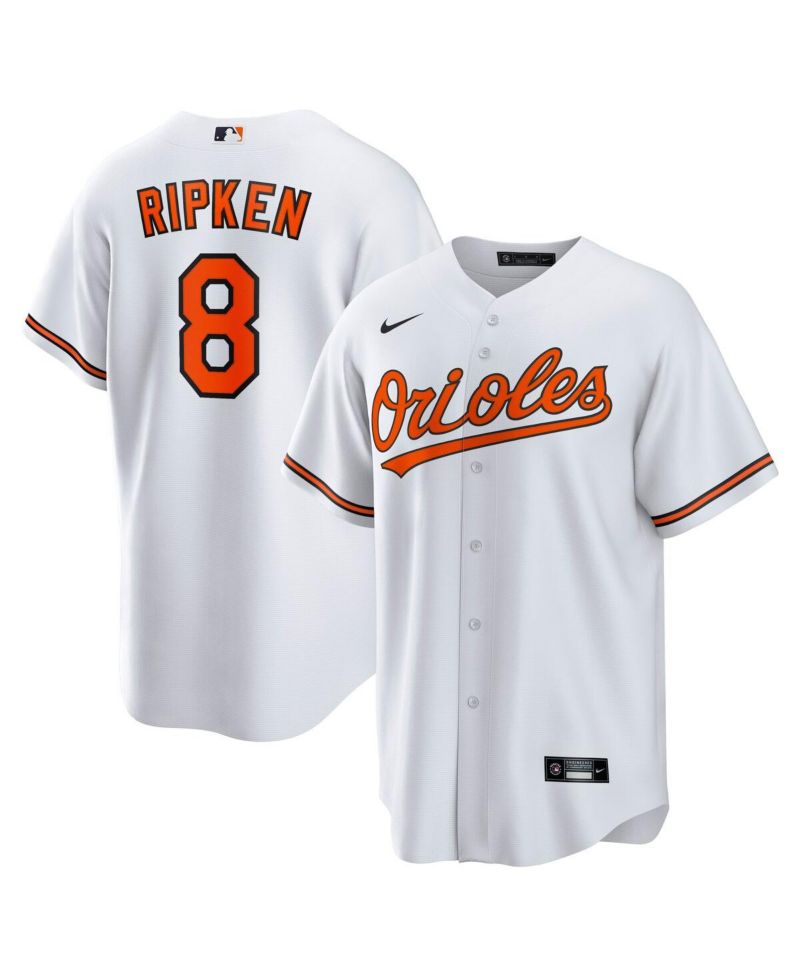 Men's Cal Ripken Jr. White Baltimore Orioles Throwback Replica Player Jersey
