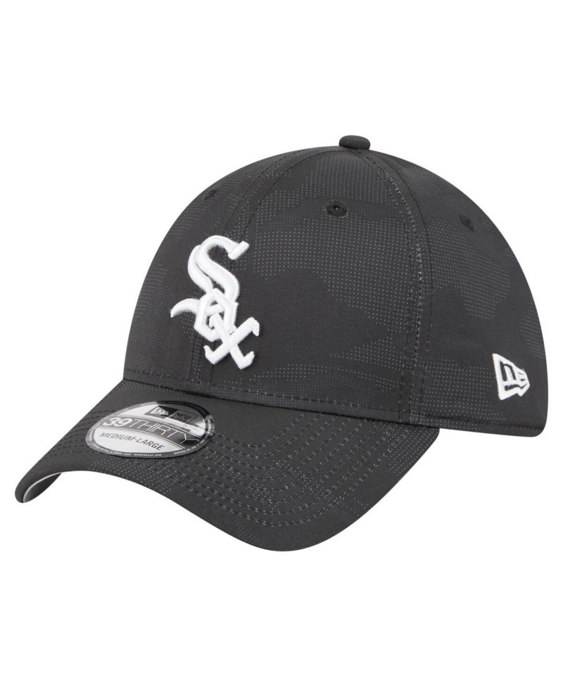 Men's Black Chicago White Sox Tonal Camo 39THIRTY Flex Hat
