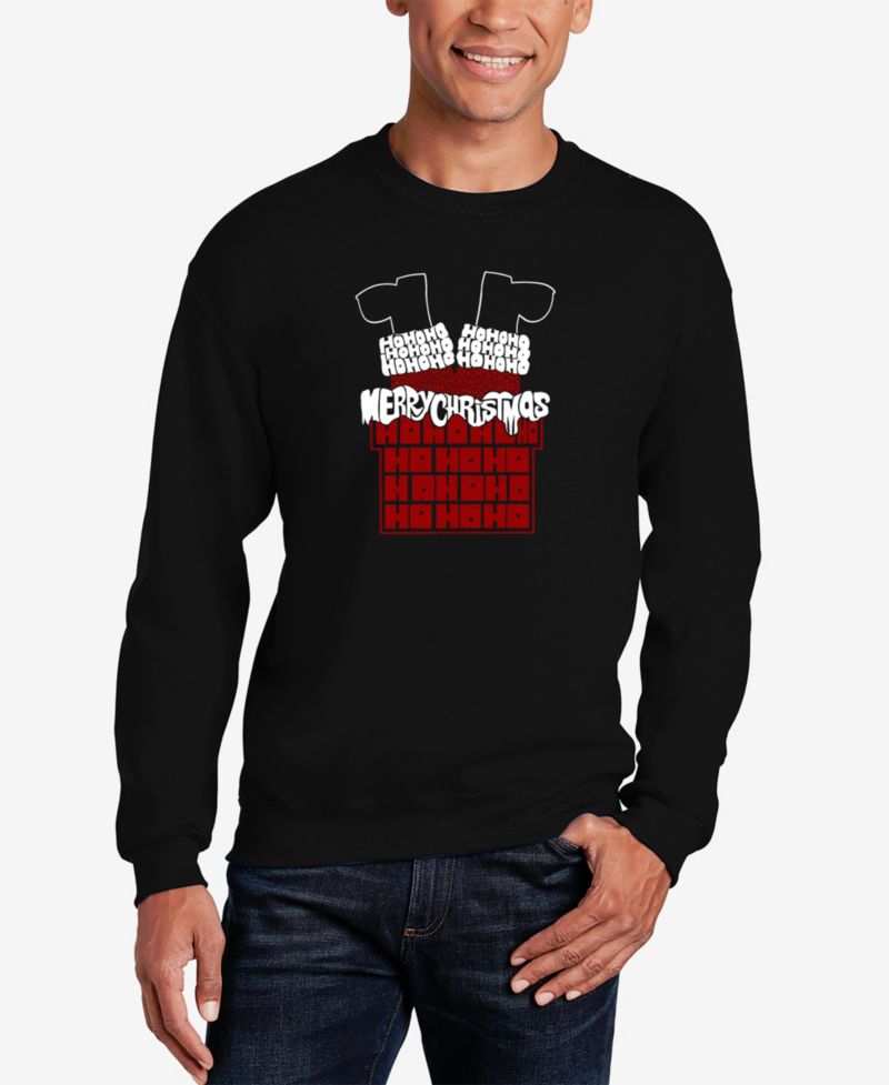 Men's Chimney Santa Word Art Crewneck Sweatshirt