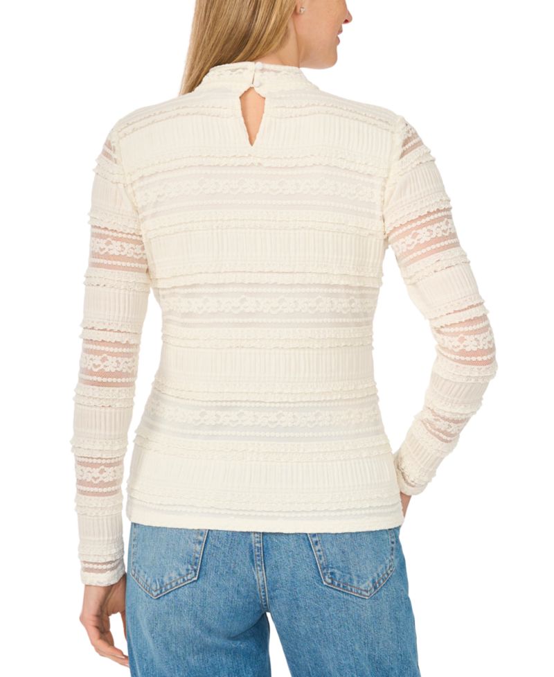 Women's Turtleneck Fitted Long-Sleeve Top