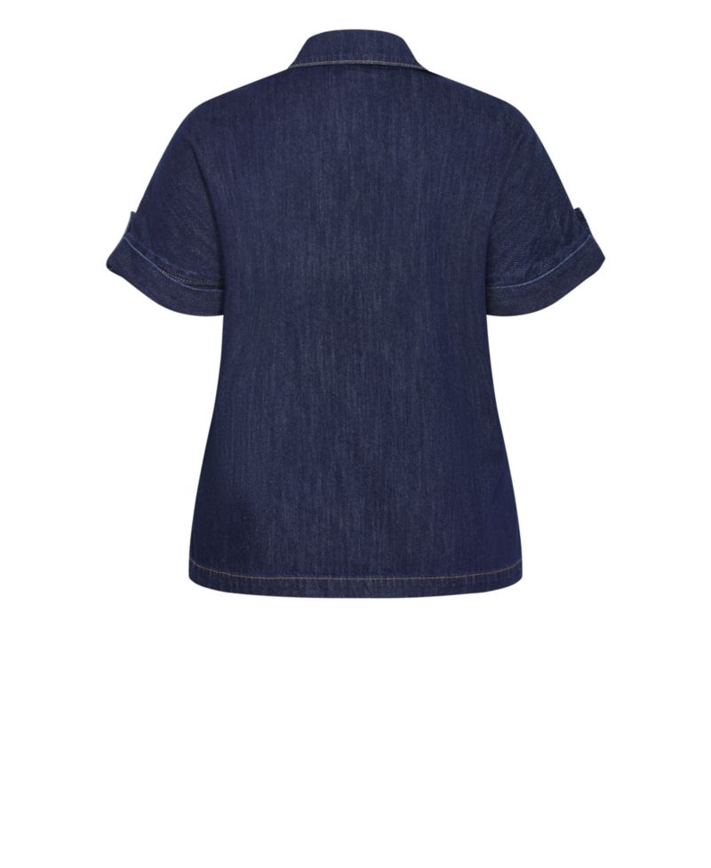 Women's Plus Size Tilly Cotton Denim Shirt